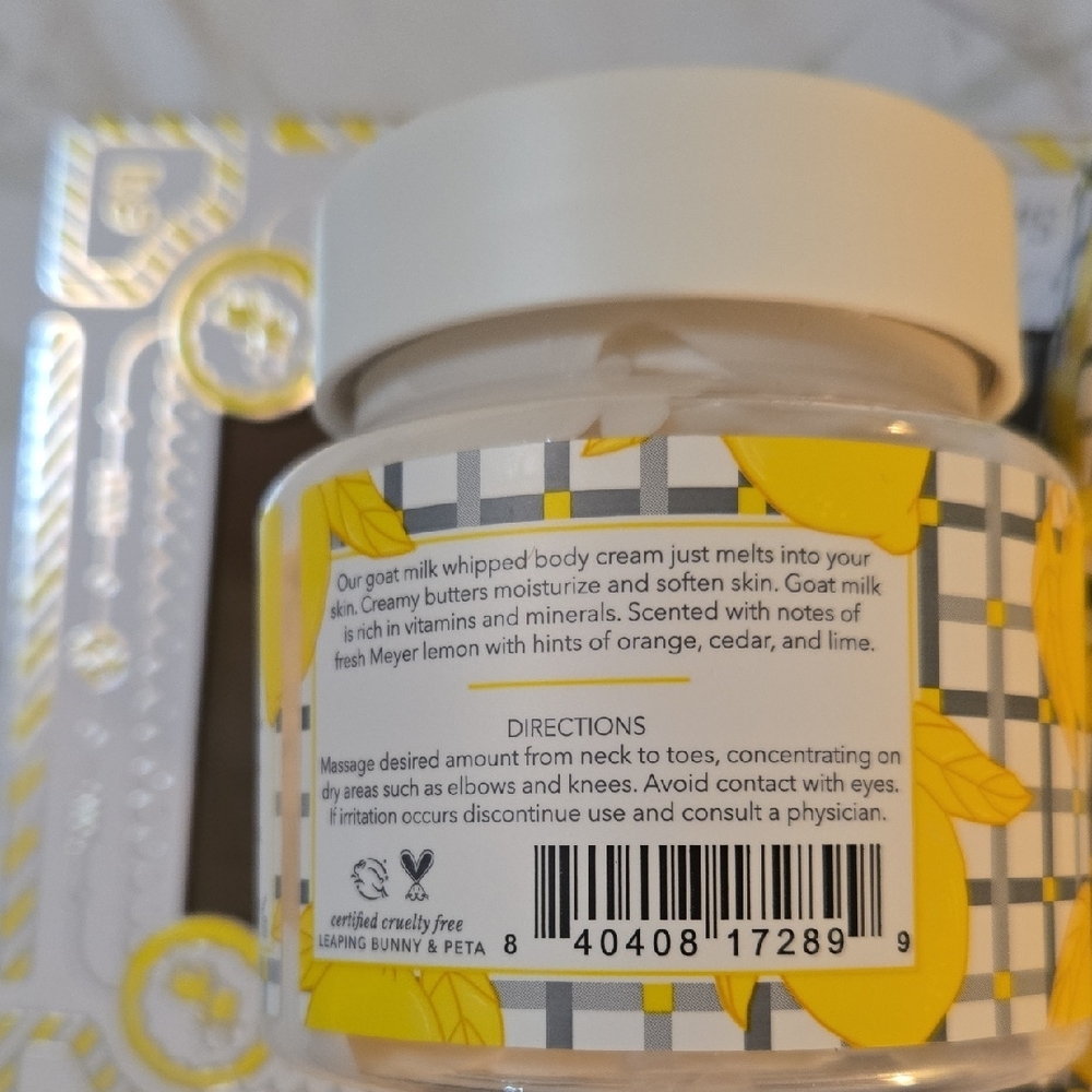 Beekman 1802 Sunshine Lemon And Goat's Milk Body Cream and Soap Set - Picture 7 of 8